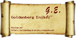 Goldenberg Enikő névjegykártya